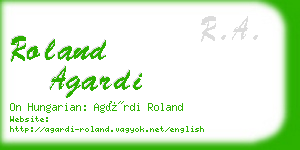 roland agardi business card